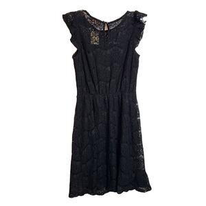 Monteau Black Lace Overlay Dress, NWT, Medium